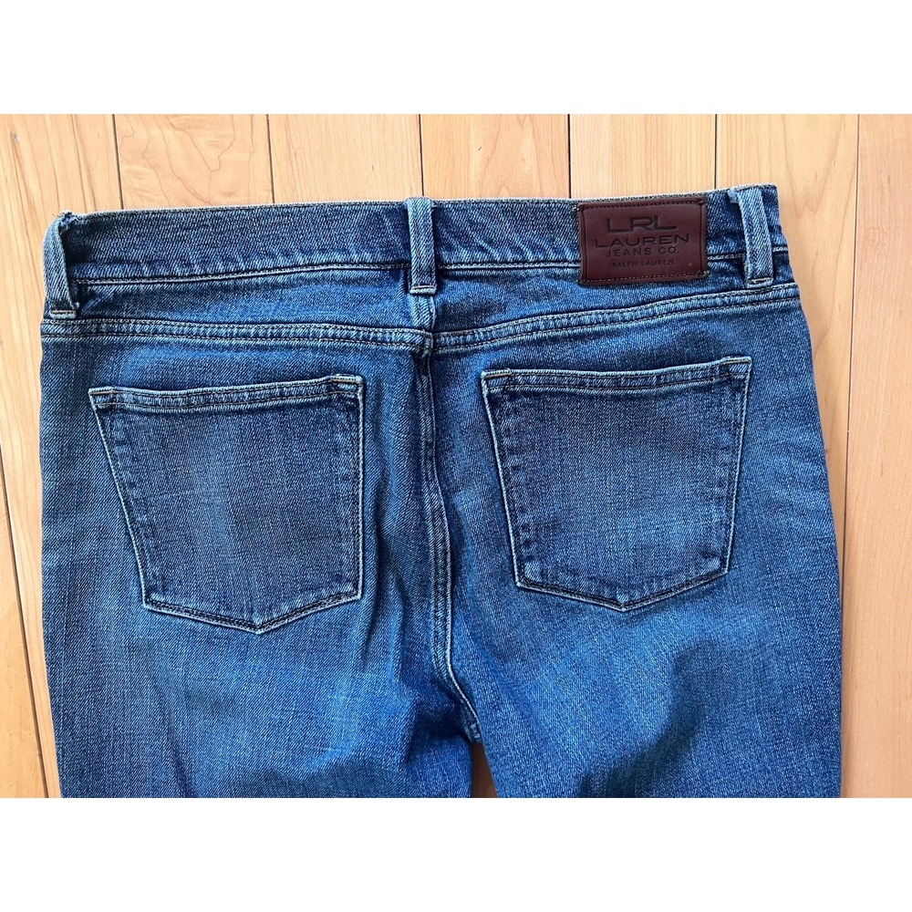 LRL Lauren Jeans Co Jeans Women's Blue Stretch Straight Boot Classic Denim Sz 8 - Picture 7 of 7